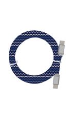 Câble USB C/C Yello koko Kami Motif 1 m ZigZag Bleu