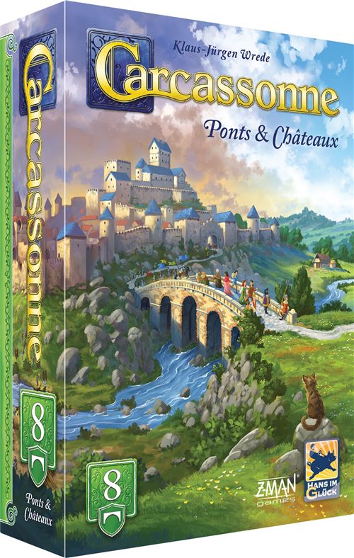 Boite de Jeu de stratégie Asmodee Carcassonne : Ponts et Chateaux 2025