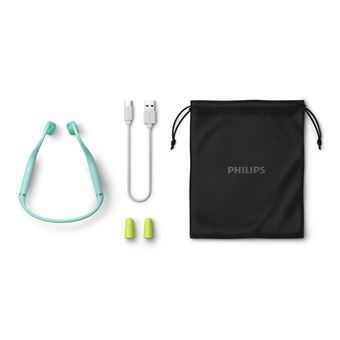 Philips Kids TAK4607GR - Écouteurs avec micro - oreille dégagée - montage derrière le cou - Bluetooth - sans fil - vert