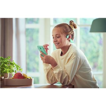 Philips Kids TAK4607GR - Écouteurs avec micro - oreille dégagée - montage derrière le cou - Bluetooth - sans fil - vert