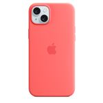 Coque en silicone avec MagSafe pour iPhone 15 Plus Goyave