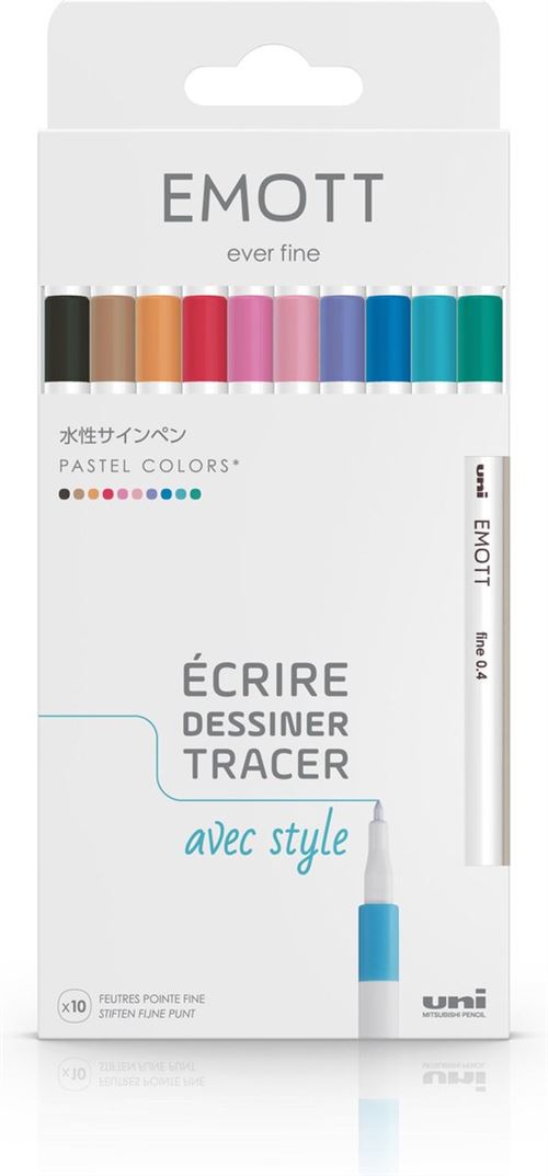 Pochette 10 feutres Emott Pastel Colors