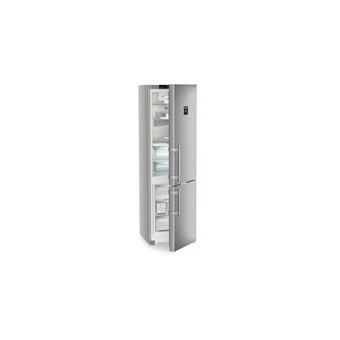 Combine BluPerformance 2 circuits : froid brasse Powercooling FreshAir BioFresh (0C)/NoFrost. Volume utile 362 L, H 201,5 cm. Poignees a depression. Display digital tactile couleur integre dans la porte inox anti-traces. EasyTwistIce et VarioTemp.