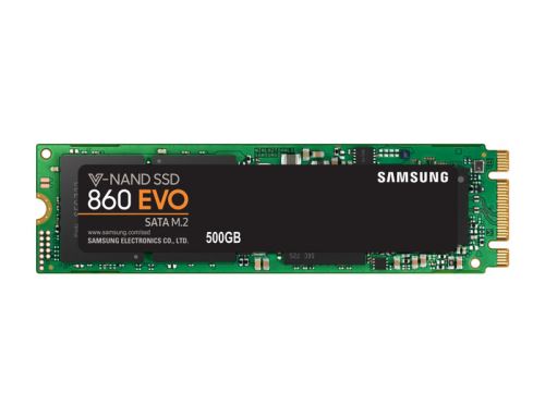 Samsung 860 Evo SATA III M.2 500GB SSD Interne Harde Schijf Zwart en Groen