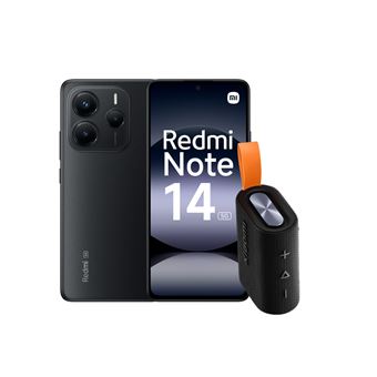 Pack Smartphone Xiaomi Redmi Note 14 6,67" 5G Double nano SIM 256 Go Noir minuit + Enceinte portable Bluetooth Sound Pocket Noir