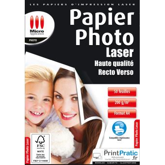 Pack papier photo laser Micro Application haute qualité A4