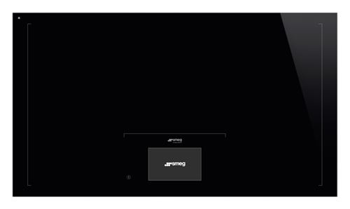Table induction 90 cm, full zone jusqu'à 6 casseroles, écran TFT 7" , commandes tactiles, 17 niveaux de puissance, 6 boosters, 6 minuteries, Maintien au chaud, Détection automatique des casseroles avec suivi des déplacements