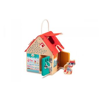 Jouet en bois Lilliputiens Maison d'apprentissage multi fermetures