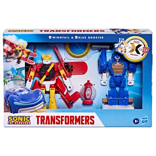 Pack 2 Figurines Transformers Collaborative Sonic the Hedgehog Wingtail et Booster