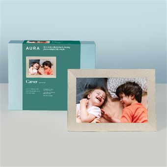 Cadre photo numérique connecté 10" Aura Carver Beige