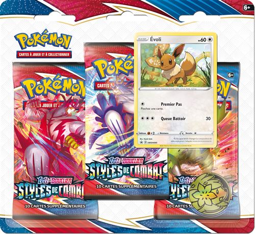 Pack de 2 boosters Pokémon EB05 Epée et Bouclier 05 Styles de Combat Modèle aléatoire