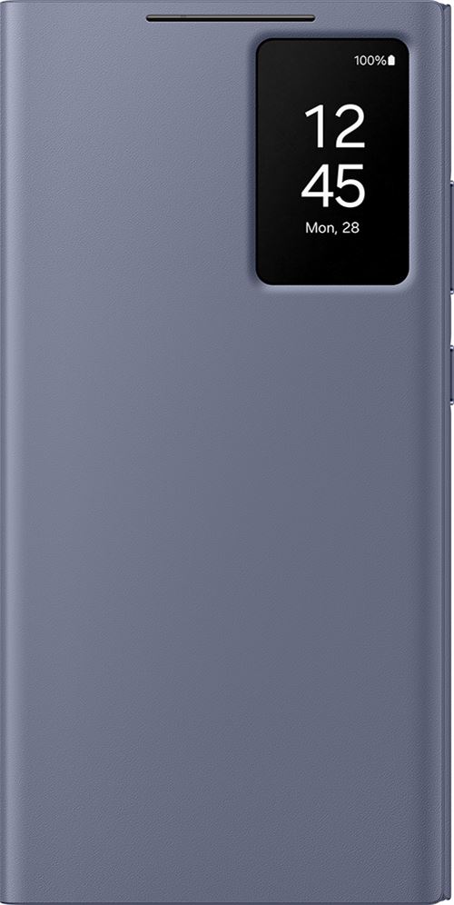 Etui Folio Smart Clear View avec porte-carte pour Samsung Galaxy S24 Ultra Violet