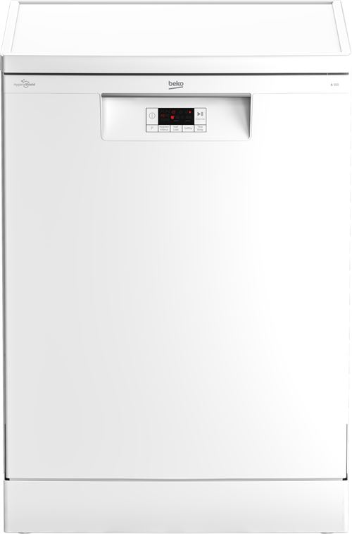Beko Lave-Vaisselle 60 Cm, Pose-Libre, 14 Couverts, 6 Programmes, 5 Temperatures, Affichage Led, Coloris Blanc