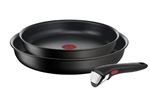 Lot 2 poêles et poignée Tefal Ingenio Eco Resist 22 et 26 cm Noir