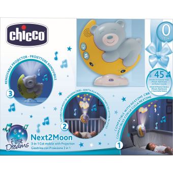 Mobile Chicco 3 En 1 Next2moon Bleu Produits Bebes Fnac