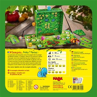 Haba jeu de plateau Snail race 30-pièces FR