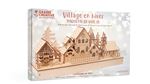 Puzzle 3D Maquette en bois décor Graine creative Village en hiver 44x12x18 cm