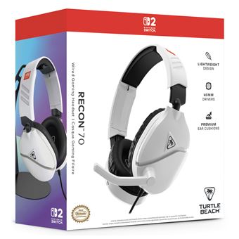 Casque gaming filaire Turtle Beach Recon™ 70 Blanc et Noir pour Nintendo Switch™