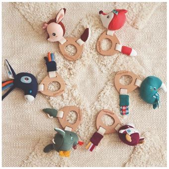 Hochet en bois Eco Lilliputiens Rosalie