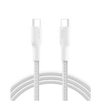 Câble USB-C vers USB-C avec gaine tressée Belkin BoostCharge Pro 2m Blanc