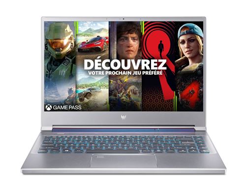 PC Ultra-Portable Gaming Acer Predator Triton 300SE PT314-51s-70TD 14" Intel Core i7 16 Go RAM 512 Go SSD Nvidia RTX 3060 Gris + 1 mois d'abonnement X