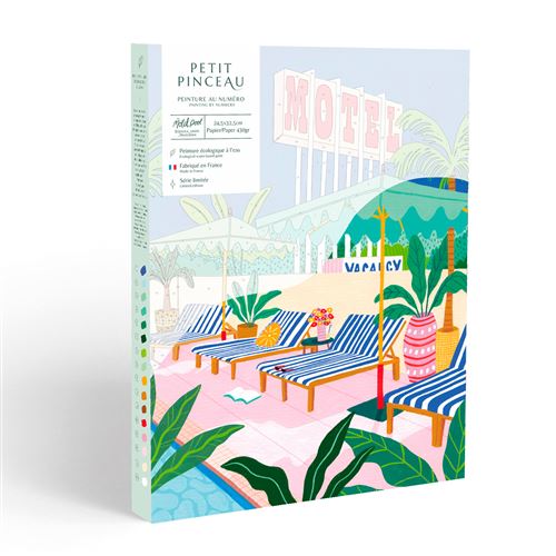 Gouache La Petite épicerie Peinture au numéro Petit Pinceau The Motel Pool par Jessica Smith