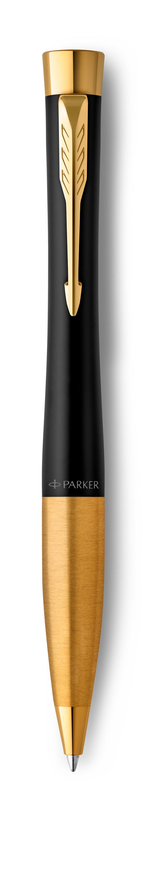 Stylo &agrave; bille Parker Urban Finitions Dor&eacute;es Noir