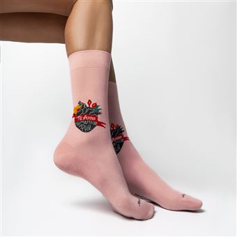 Chaussettes Jimmy Lion Frida Te Amo Taille L Rose