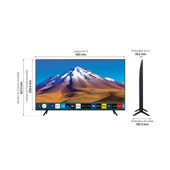 Tv Samsung 43tu7025 43 4k Crystal Uhd Smart Tv Noir Tv Led Lcd Achat Prix Fnac