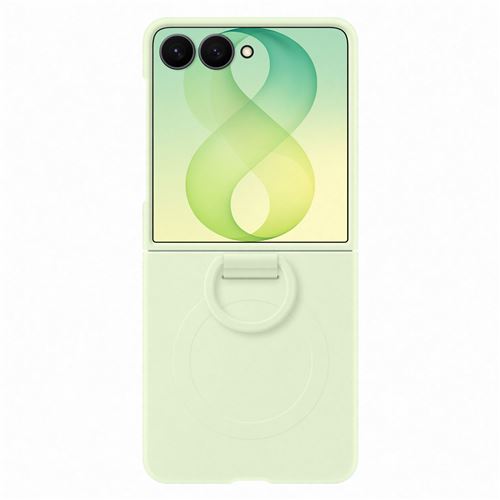 Coque magnétique en silicone avec anneau pour Samsung Galaxy Z Flip 8