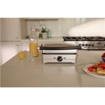 Cuisinart GRMS3E Grill, gaufrier et appareil a omelette 3 en 1, Gris perle