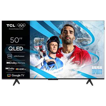 TCL 50P7K - Classe de diagonale 50" (49.5" visualisable) - P7K Series TV LCD rétro-éclairée par LED - QLED - Smart TV - Google TV - 4K UHD (2160p) 3840 x 2160 - HDR - Quantum Dot, Direct LED - métal brossé - 1