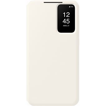 Etui Smart View avec porte-carte Samsung Galaxy S23+ 5G Beige Crème