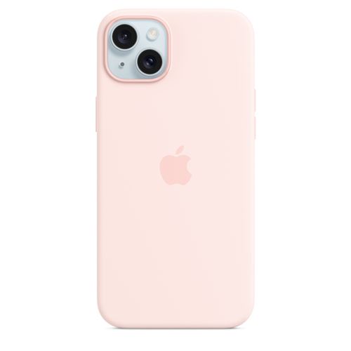 Apple Coque en silicone avec MagSafe pour iPhone 15 Plus Rose pâle État correct - Apple reconditionné disponible sur Fnac