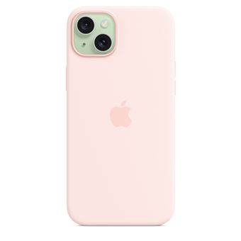 Apple - Coque de protection pour téléphone portable - compatibilité avec MagSafe - silicone - Rose clair - pour iPhone 15 Plus
