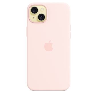 Apple - Coque de protection pour téléphone portable - compatibilité avec MagSafe - silicone - Rose clair - pour iPhone 15 Plus