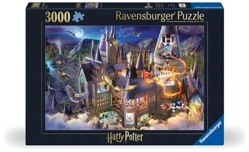 Puzzle 3000 pièces Ravensburger Harry Potter Vue sur le château de Poudlard