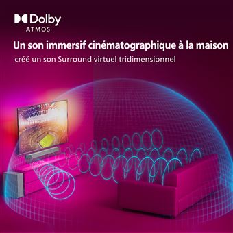 Barre de son Phillips TAB8507 Dolby Atmos 3.1 Argent