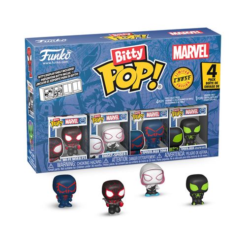 Pack 4 Figurines Funko Bitty Pop Spider Man Miles Morales