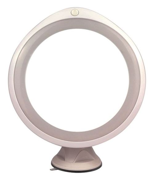 Miroir ventouse LED à piles Novex Blanc et Rose