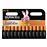 Pack de 12 piles alcalines Duracell Plus PowerBoost MN1500 AA 1,5V LR6 Noir et Orange
