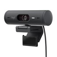 Webcam Logitech Brio 500 HD avec Deux Micros à Réduction de Bruit Graphite