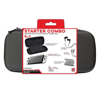 Starter Pack 6 en 1 Alpha Omega Players pour Nintendo Switch OLED Noir