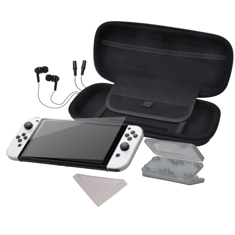 Starter Pack 6 en 1 Alpha Omega Players pour Nintendo Switch OLED Noir ...