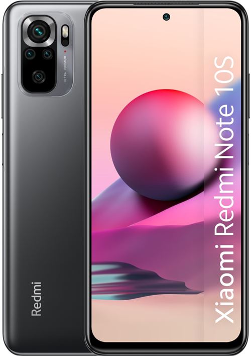 Smartphone Xiaomi Redmi Note 10S 6.43 64 Go Double SIM Gris Onyx Version globale