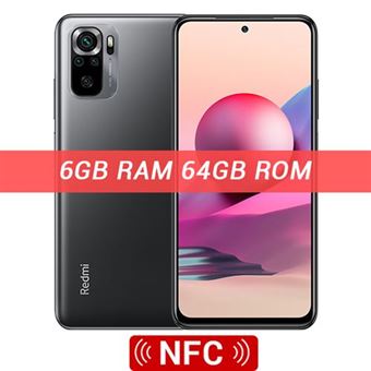 Smartphone Xiaomi Redmi Note 10S 6.43" 64 Go Double SIM Gris Onyx Version globale