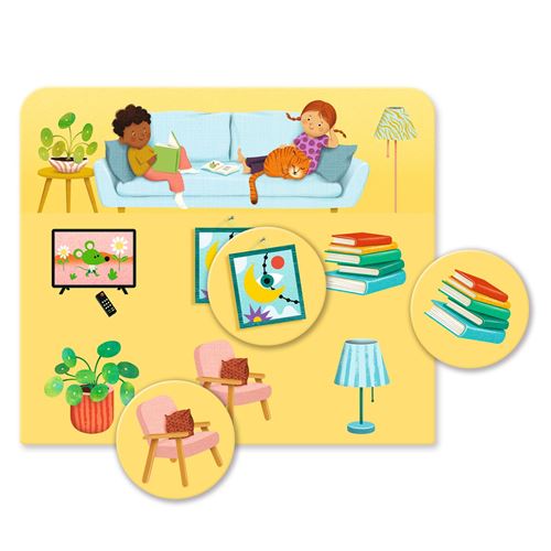 Djeco 38537 Jeu Mémo Loto Shop Djeco - Educatif Enfant Multicolore Mémoire Enfants
