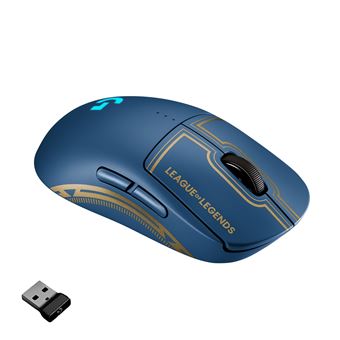 Logitech G PRO League of Legends Edition - Gaming - Maus - rechts- und linkshändig - optisch - 8 Tasten - kabellos, kabelgebunden - USB, 2.4 GHz - USB Logitech LIGHTSPEED Empfänger - für P/N: 920-010536, 943-000545, 981-001106 - 1