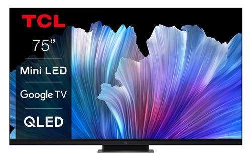 TV TCL 75C935 75"""" QLED 4K UHD Smart TV Aluminium brossé - TV LED/LCD. 