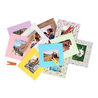 Pack de 10 Cadres papier photo Do It Yourself format mini T'nB pour Film Instax® Mini et Papier Zink® - 1